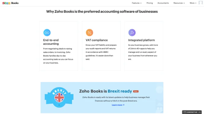 Benefits of Zoho Books