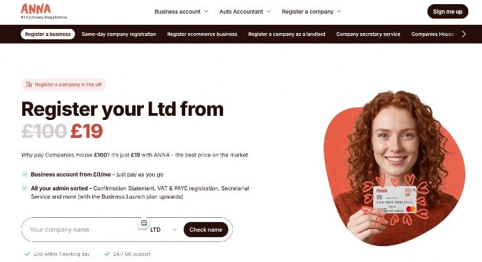 ANNA Money Company Registration