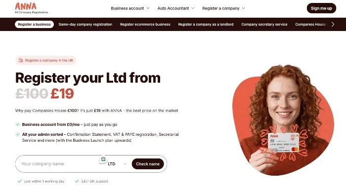 ANNA Money Company Registration